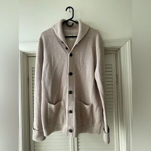 Grayers Men's Beige Cardigan Sweater